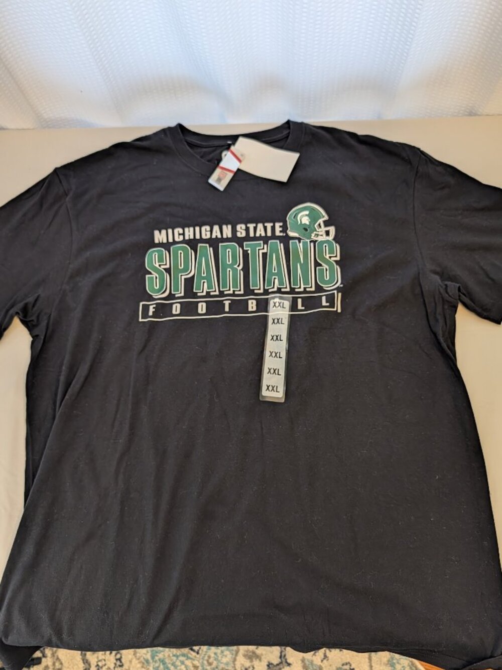 T-Shirt XXL Men's CSA Michigan State University Spartans MSU Football Black Tee